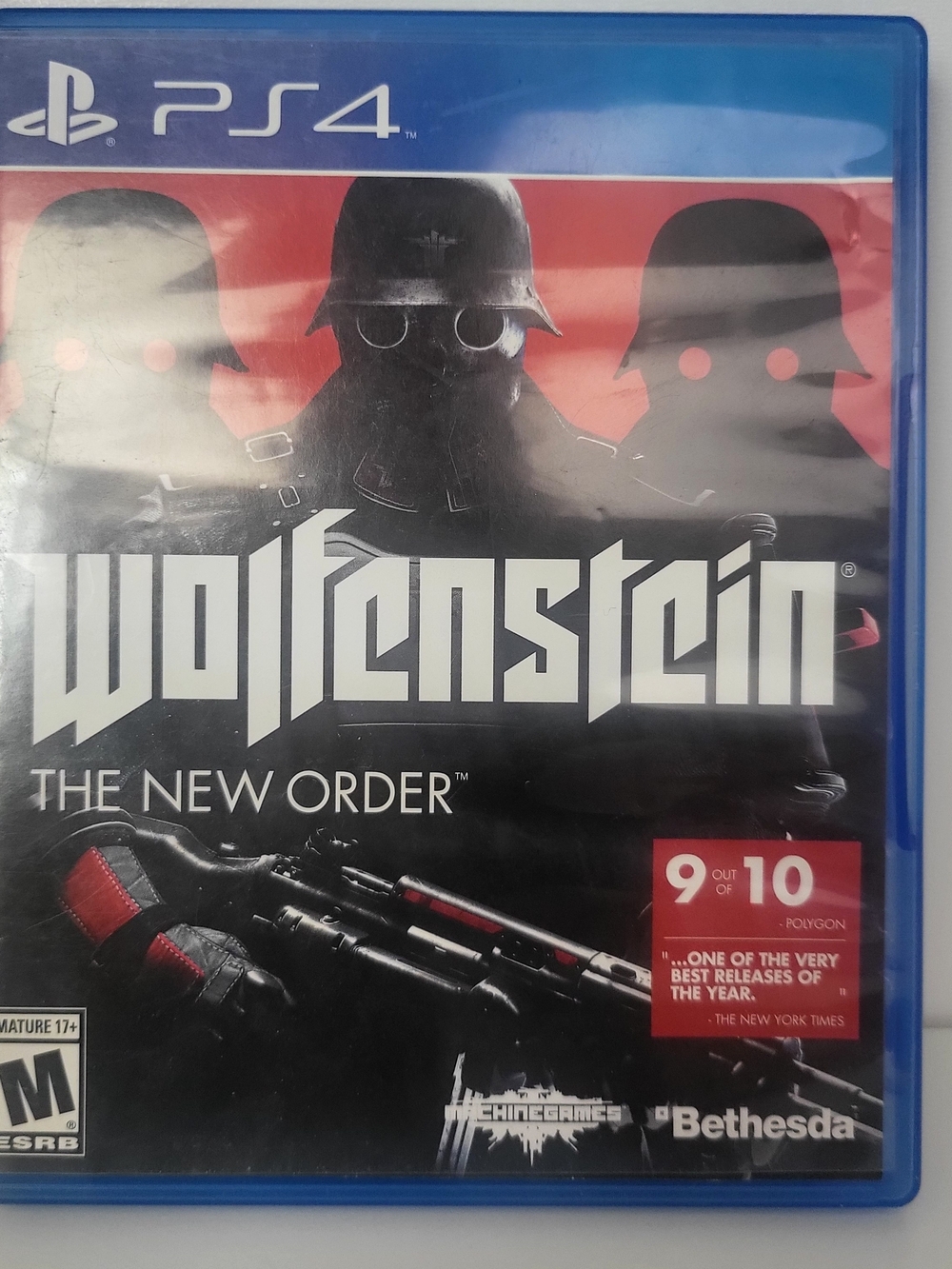 Wolfenstein: The New Order for PS4 - Black & Red Cover